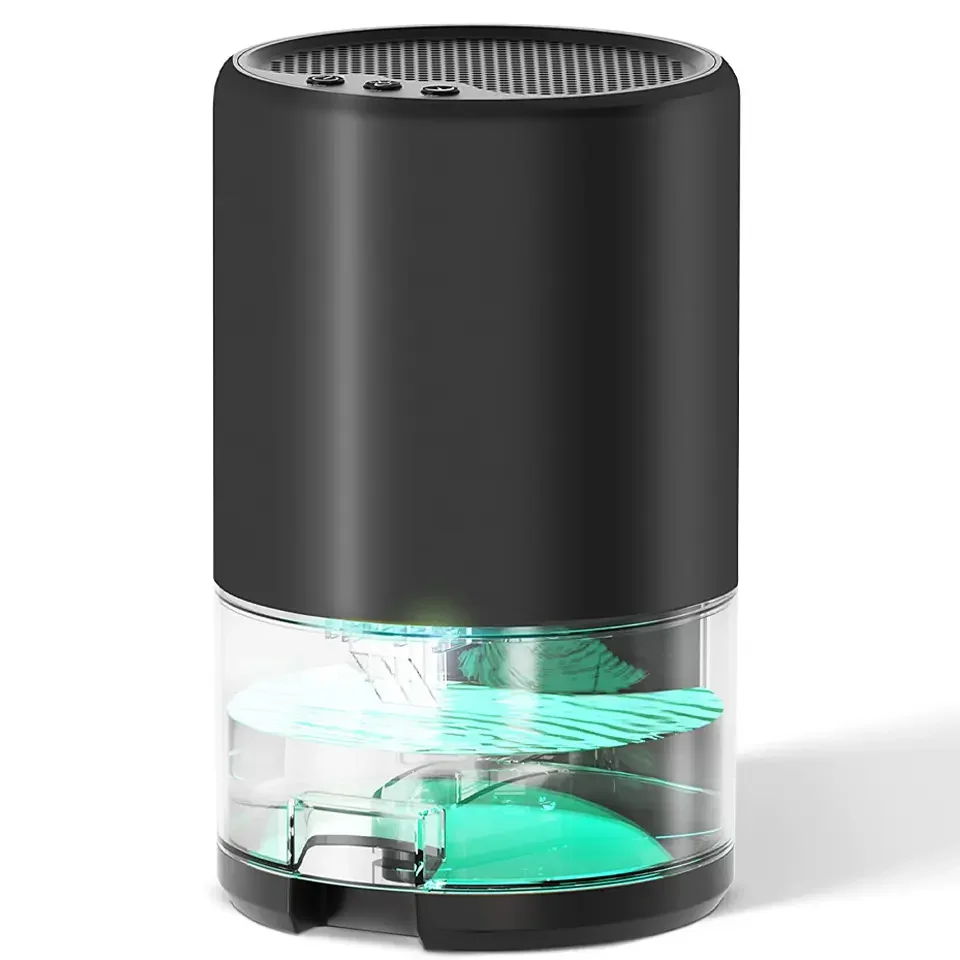 Mini Portable Rechargeable Air Dryer Small Dehumidifier Home Office Wet Weather Colorful LED Light 1000ML Capacity Versatile