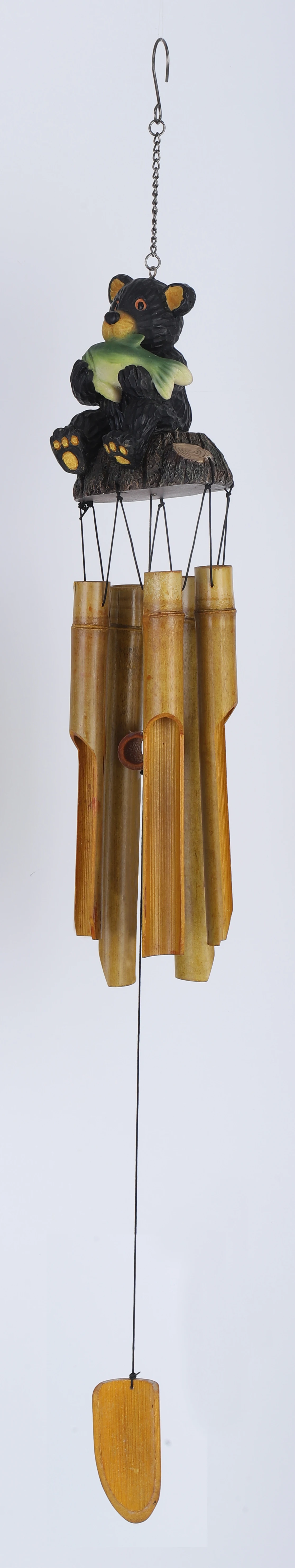 new style outdoor garden Bear decoration resin wind chimes garden ornaments