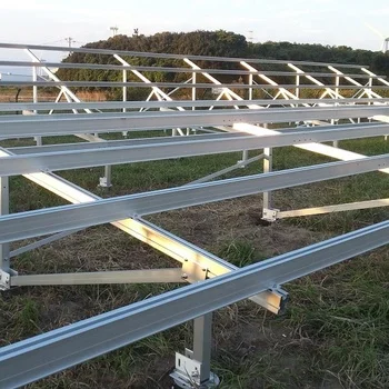 Solar aluminum ground module pile mounting structure system bracket