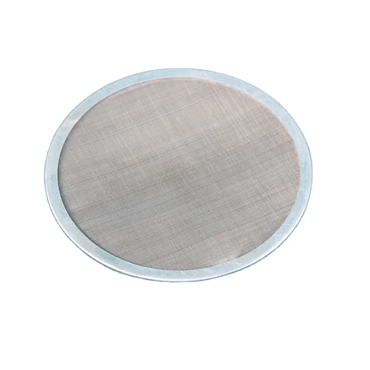 60-120 mesh stainless steel filter screen disc / copper or aluminum edge wire filter screen