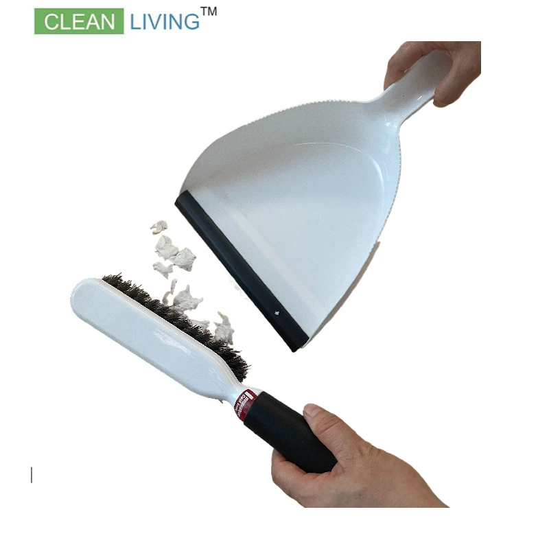 Dustpan and Brush Set with soft lip for Table Cleaning