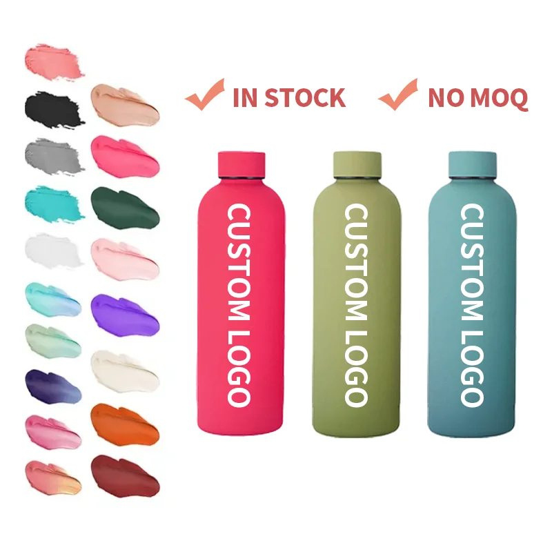 2024 New Design Rubber Paint Small Mouth Bottle Sports Water Bottle For Business Exhibitions And Events Sports Water Bottle