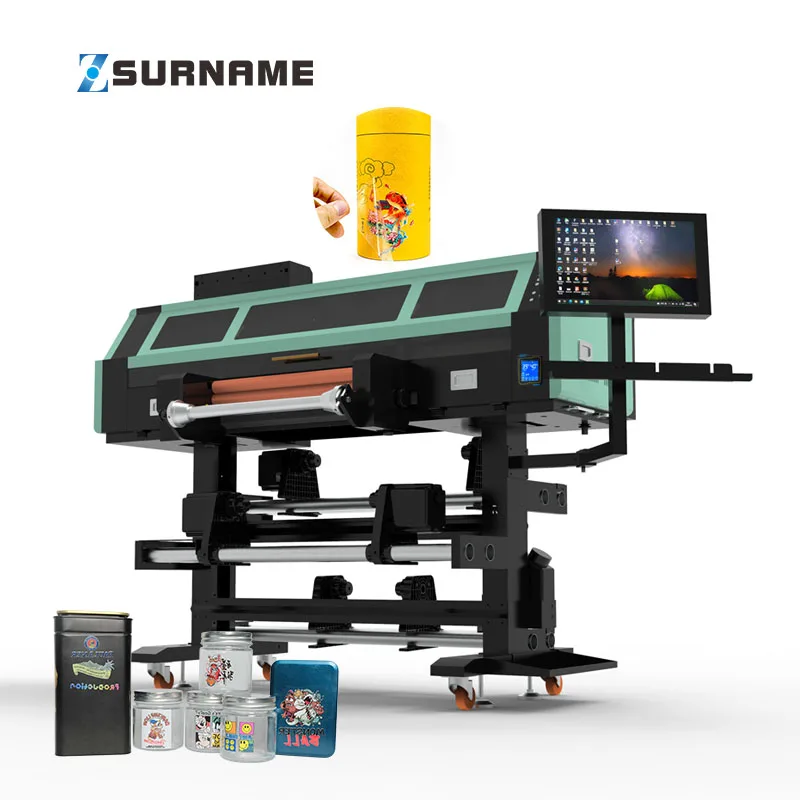 Zhou surmame automatic UV dtf printer ab film multifunctional i3200 head uv dtf printer 4 head epson i3200