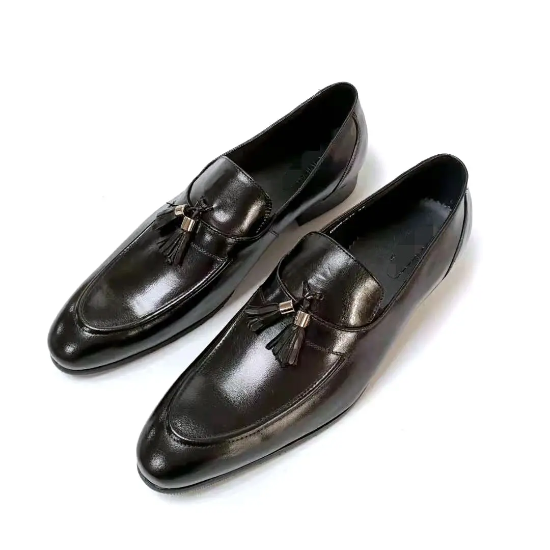 Formal Safety shoes Leisure Snake Pattern Genuine Leather corporate dress Shoes For Men italian new design with tie wholesale