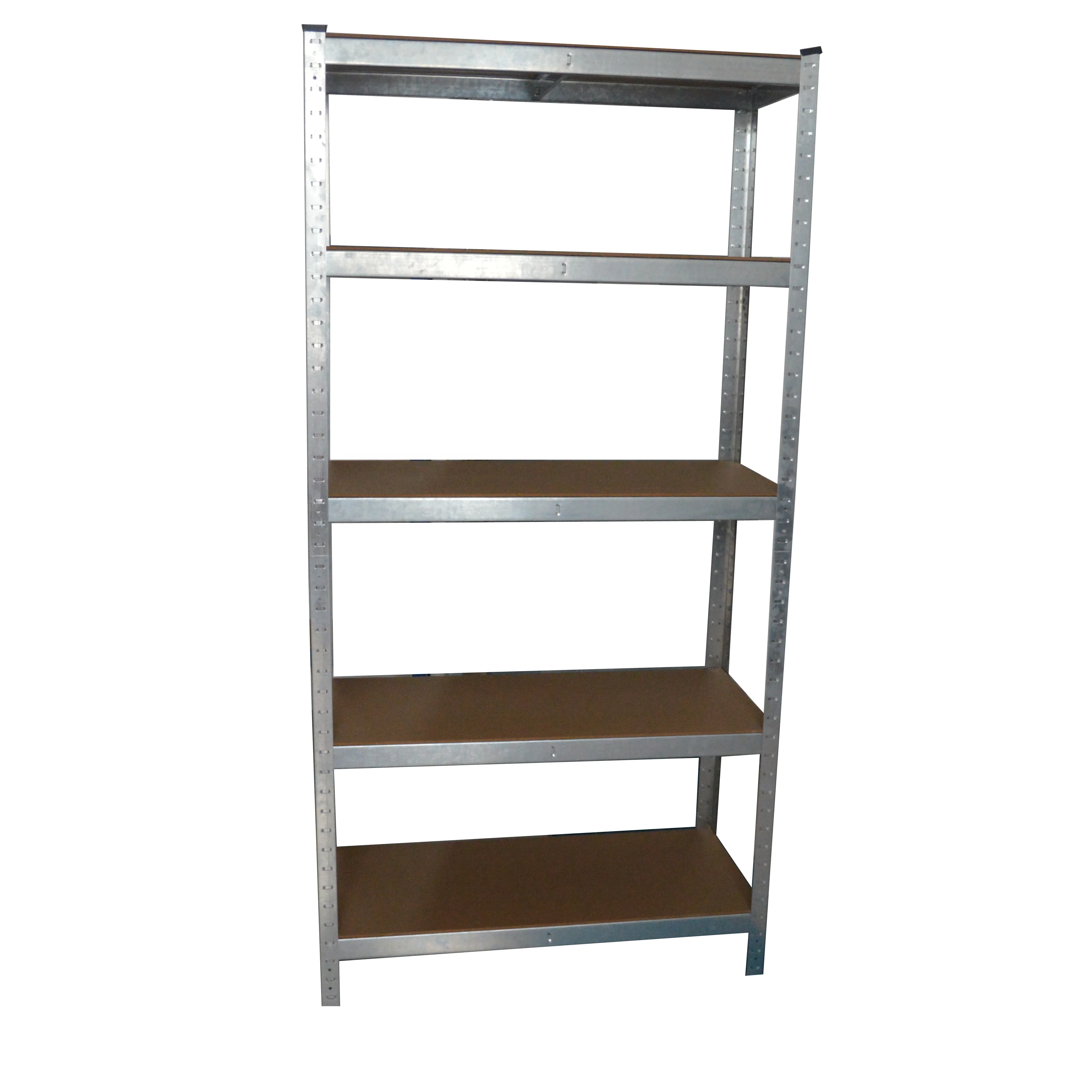 5 tiers 175KG/shelf Galvanized shelving beams with ridges