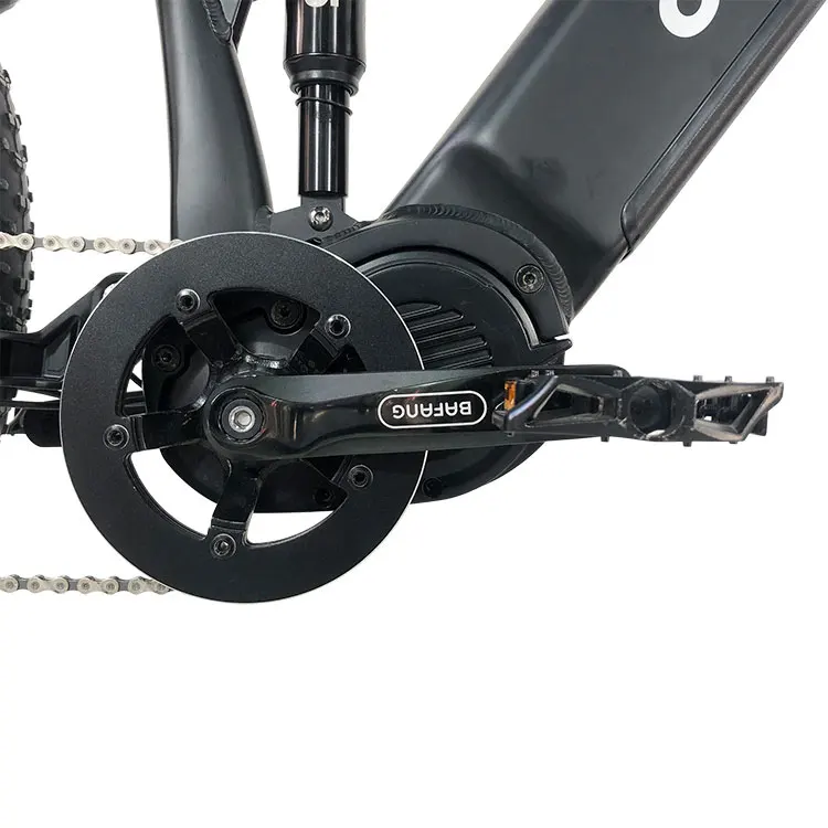 Custom Bafang mid Motor 48V 500W 1000W Men Ebike hidden Battery full suspensions Air shock 26 Inch fat Tire Electric Bicycle