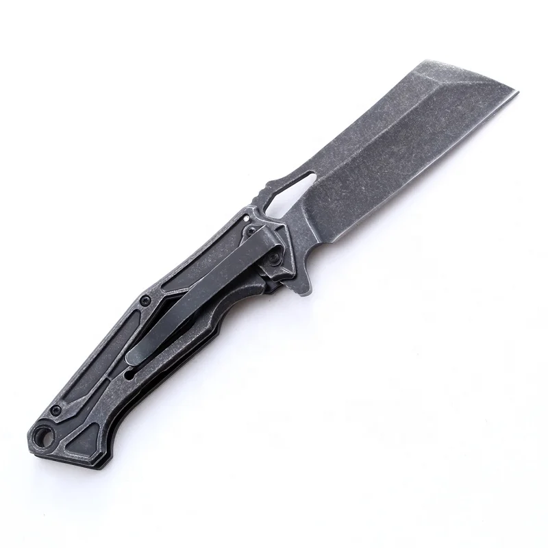 Stainless Steel Blade and G10 Handle in Wash Stone Survival Pocket Knife Outdoor Knife