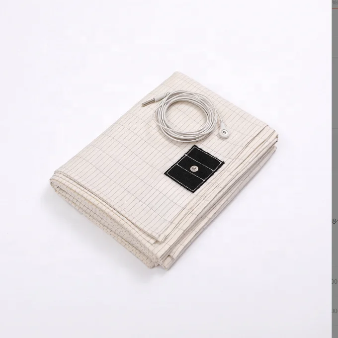 60*80 Inch 153*203CM Queen Organic Cotton ESD earthing grounding bed sheet