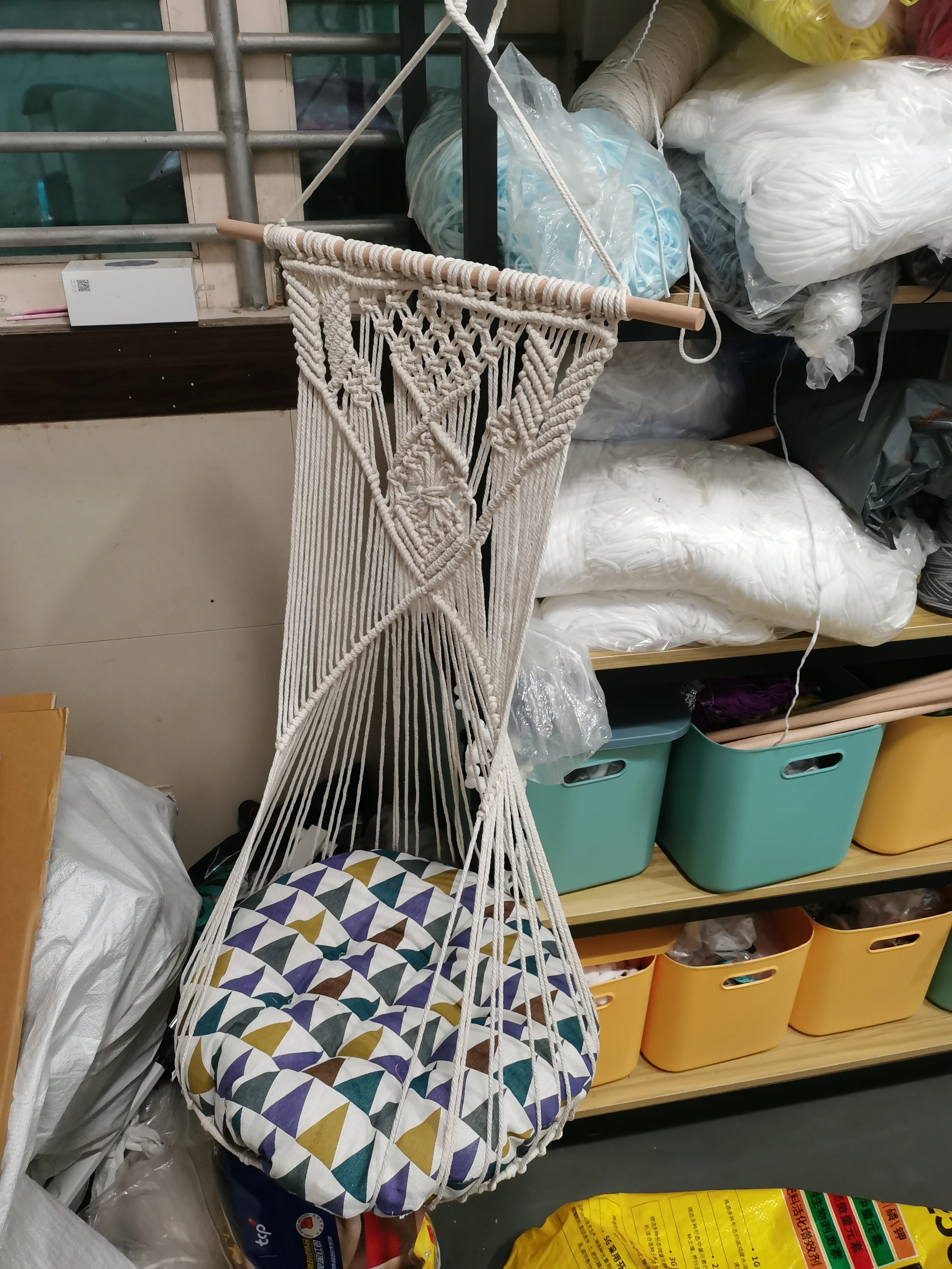 Nordic Cotton Rope Woven Cat Swing Macrame Hammock for Cats Fashion Cat Bed