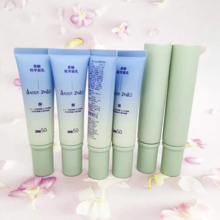 100% eco friendly matte green plastic squeeze tubes 30ml 50ml 80ml 100ml hand cream soft tube colored plastic cosmetic tubes