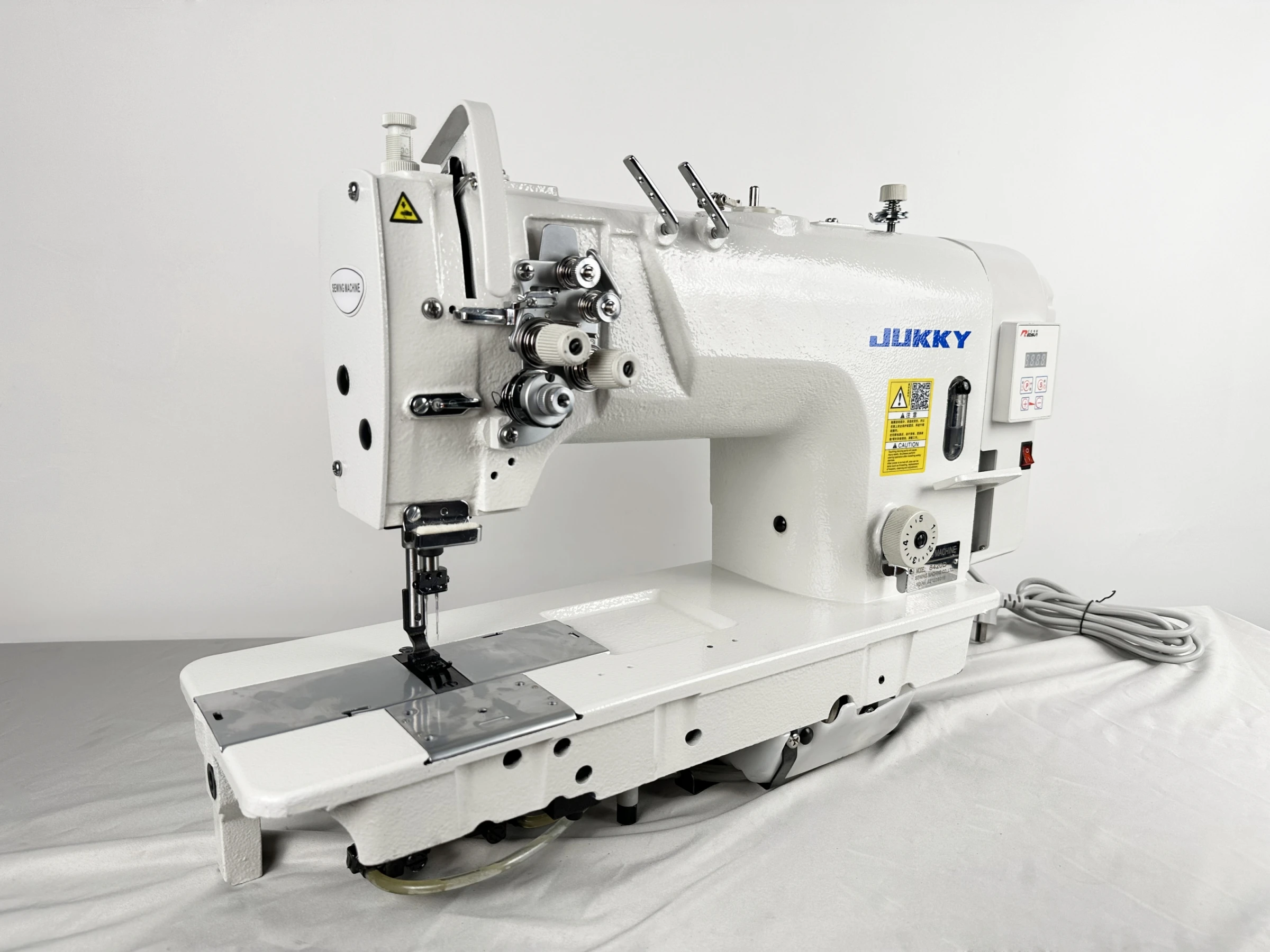 Jukky JK842D/845D Two Direct-drive Computerized Double Needle Lockstitch Sewing Machine Electronic 50 1 Set Apparel Machinery