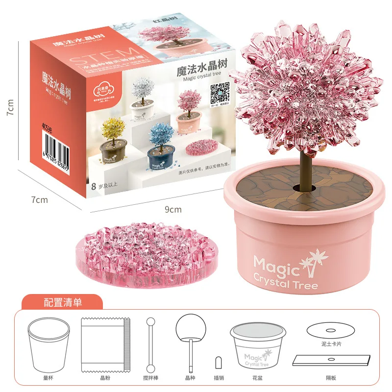 Promotional Magic Crystal Tree Planting Set Science Experiments Toys Crystal Growing Kit for Kids Christmas Gift