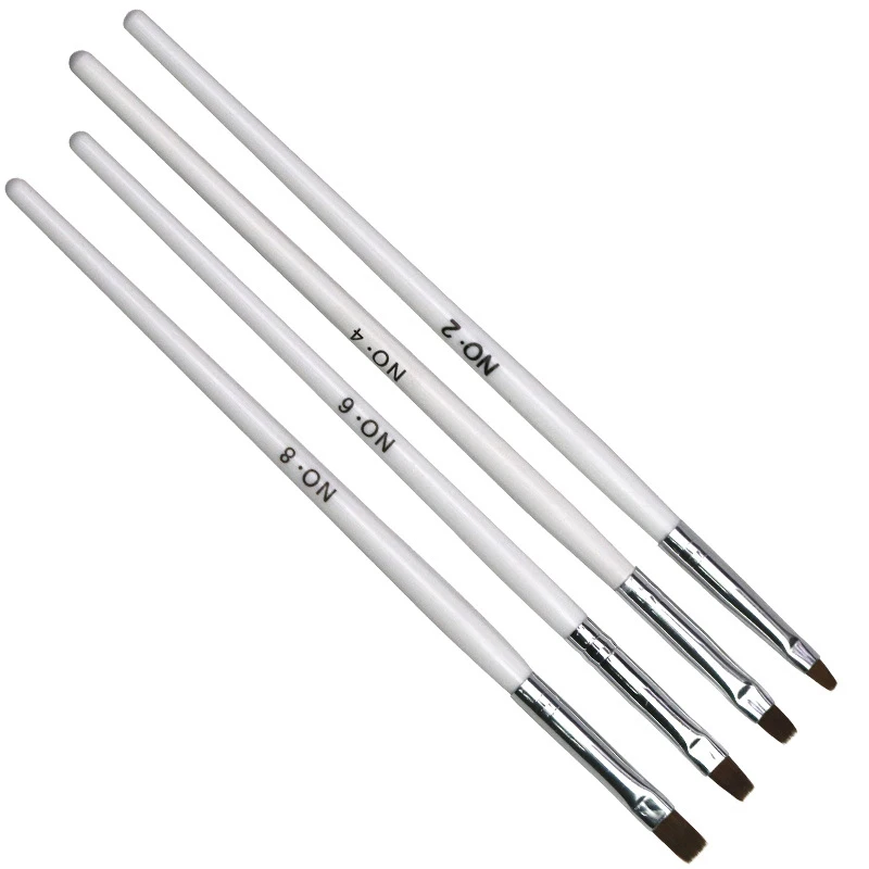 
Best Selling Painting Flat Head Gel Nail Brush 3d Uv Gel Liner Nail Art Brushes Kolinsky Nail Brush 