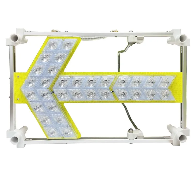 Aluminium Emergency LED Traffic Signs Triangle Traffic Arrow Lights Safety Warning Road Sign Board for Traffic Management