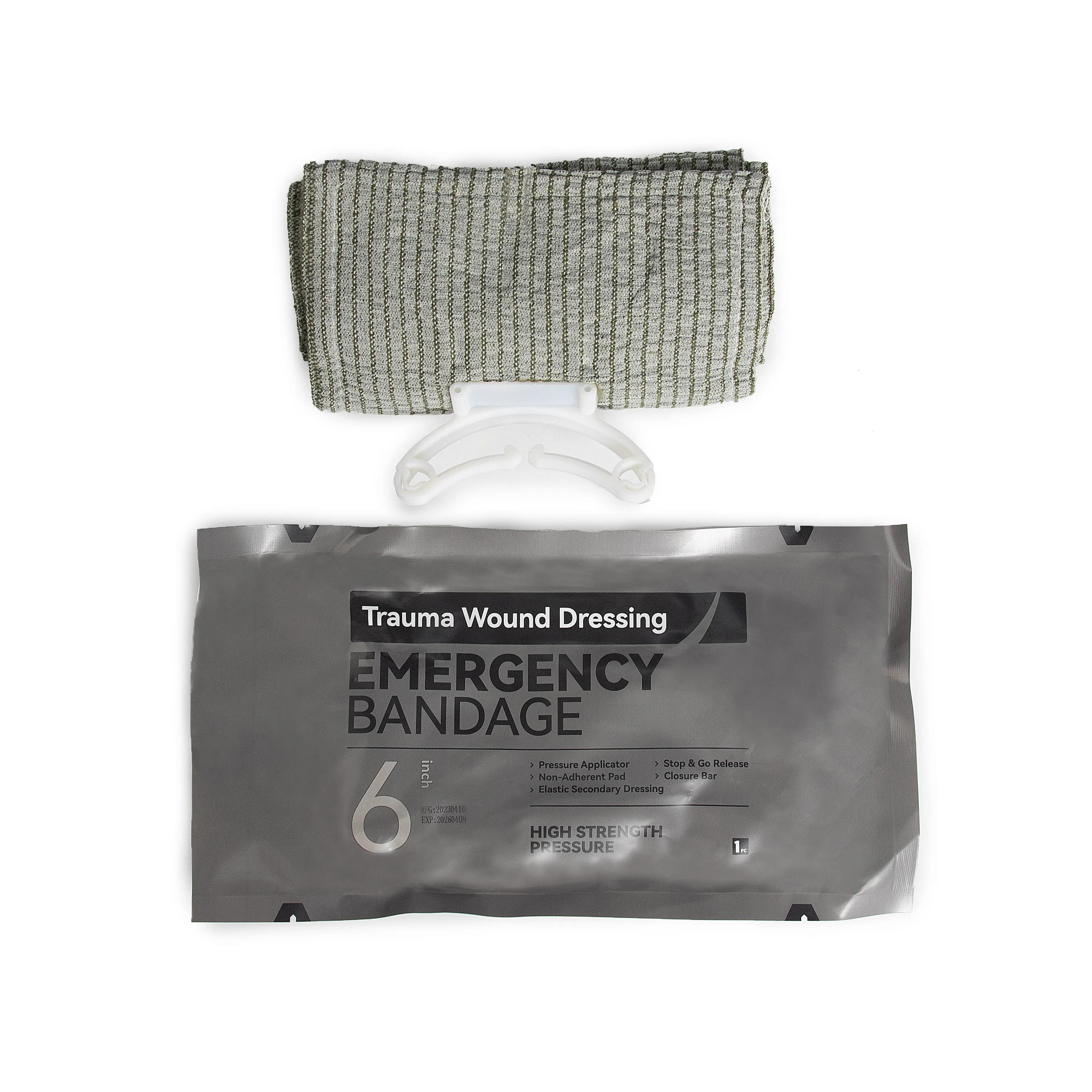 Factory Price 4/6 inches China Israeli Blood Clotting Emergency Bandage Kit For Outdoors Home Israeli Combat Trauma Bandage