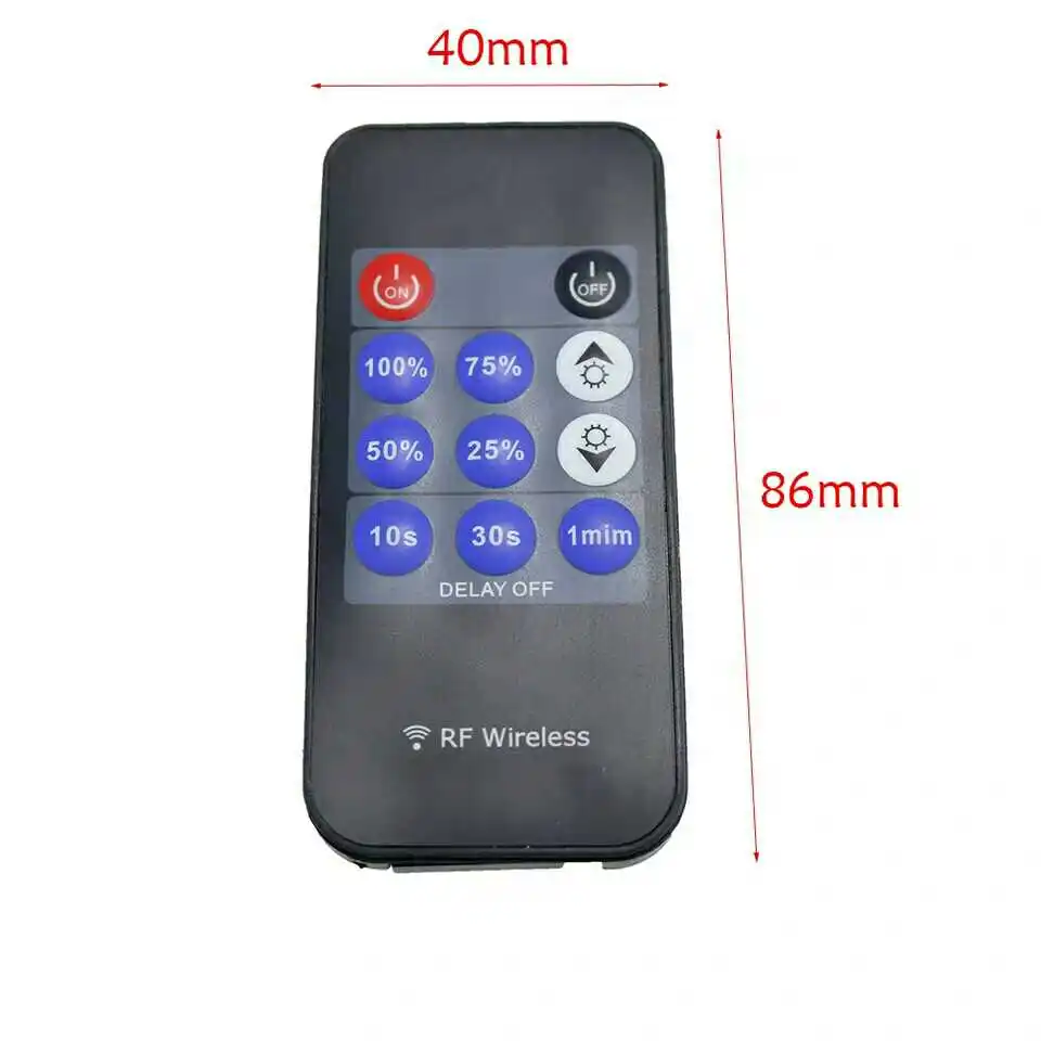 Single Color 30A LED Strip Light Dimmer with Wireless RF Remote PWM Dimmable Controller
