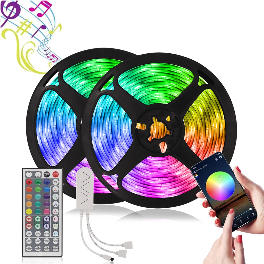 Joystar 1M Waterproof IP65 RGB TV Strip Light IP65 5V USB 5050 30leds/m LED Smart Strip Lights With APP Control