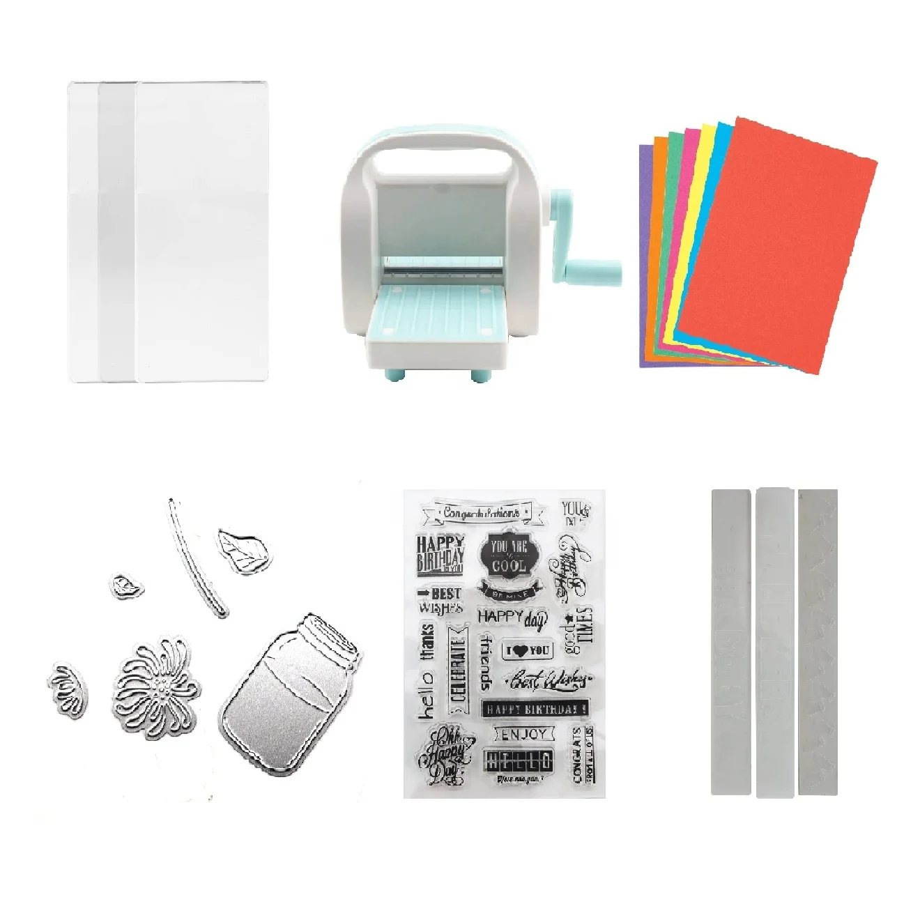 Manual Die Cutting & Embossing Machine, Portable Cut Machines, 3 inch Opening Scrapbooking Machine Full Kit Included