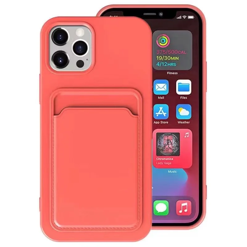 New Coming Flexible TPU With Card Slot Phone Case,For iphone 12 Pro Max Case Card Slot
