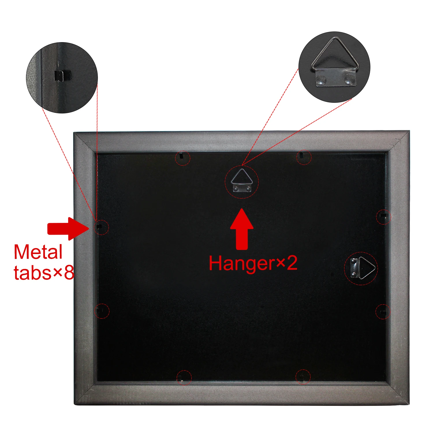 Black MDF photo frame 11*14 with 5*7 mat for wedding and holiday signatures