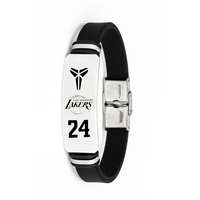 Basketball Star Sports Bracelet James Messi C-rowe Adjustable Stainless Steel Silicone Bracelet