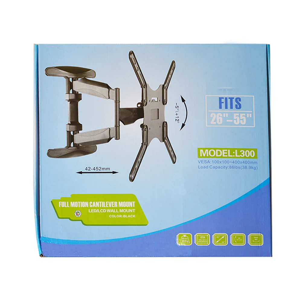 L300 tv stand living room retractable full motion tv mount telescoping TV bracket