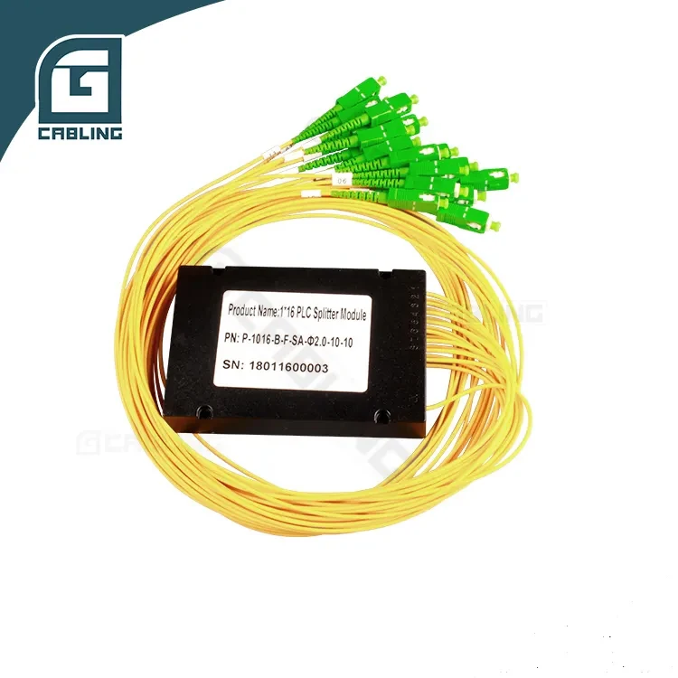 Gcabling 1x4 1x8 1x16 1X32 1X64 passive fibre optical FTTH mini plc splitter lc