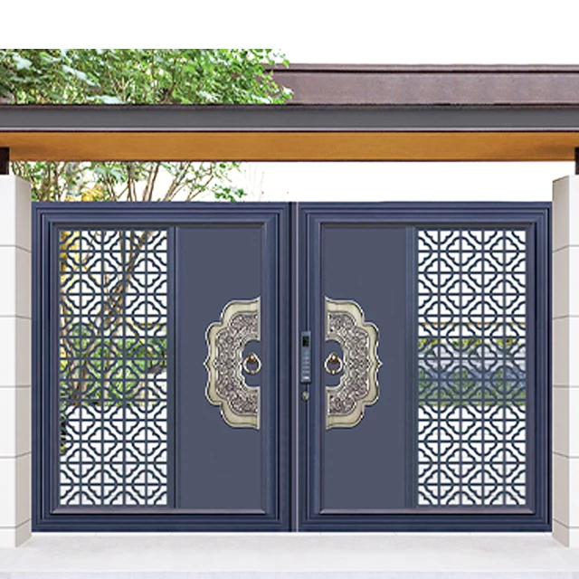 High-quality front fence and gates designs for house swing gate automation aluminum gate