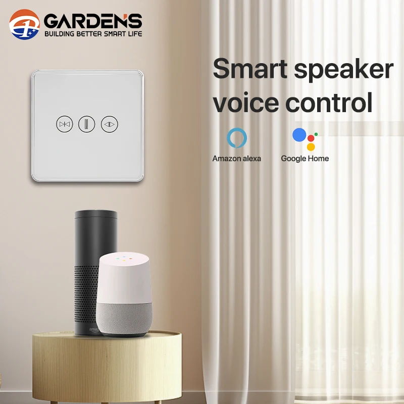 Garden Factory Price EU Glass Panel Tuya Smart Life Curtain Switch Touch Remote Control Interruptor Intelligent