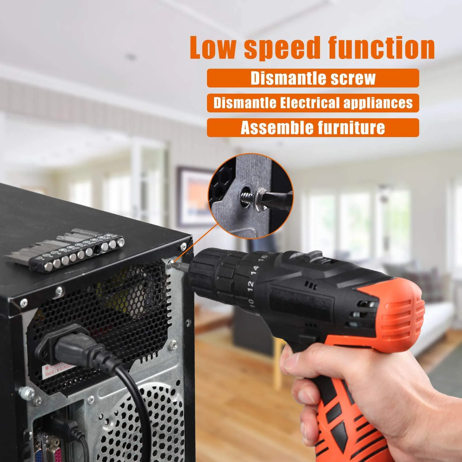 60pc 16.8V Electric Power Drill Driver & Home DIY Tool Kit Se for Household & Office Repairs. OEM ODM Supported