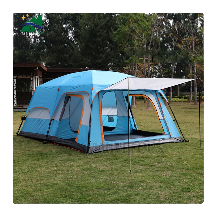 Family Tent Camping Outdoor Tent 2 Rooms and Living Room