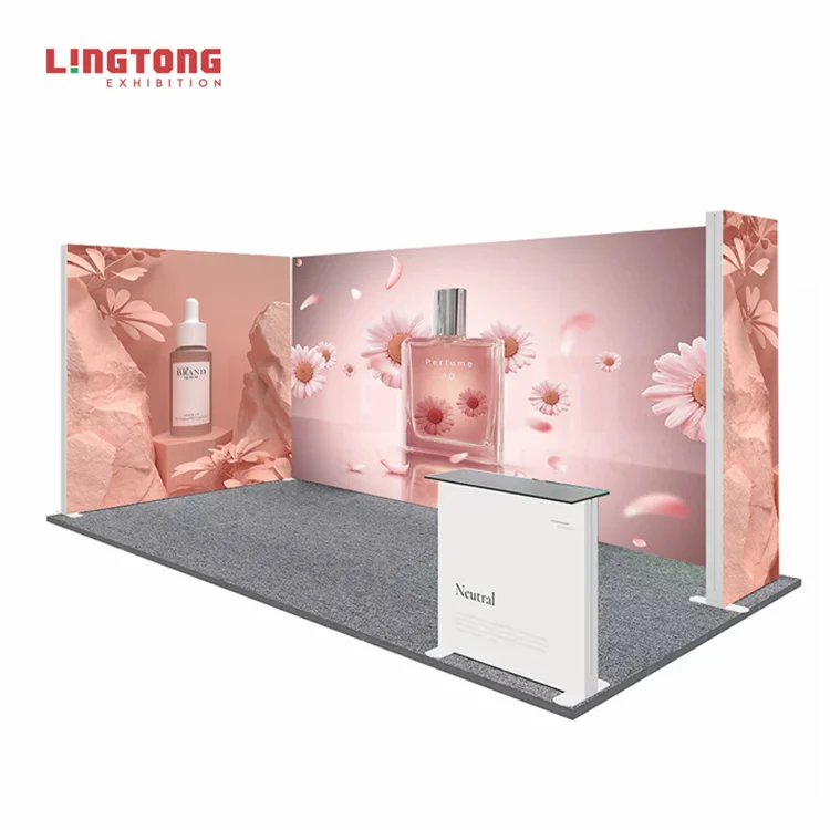 Custom Logo Graphic Portable 3*6 Light Box Backdrop Wall Exhibition Booth for Pet Trade Show Expo