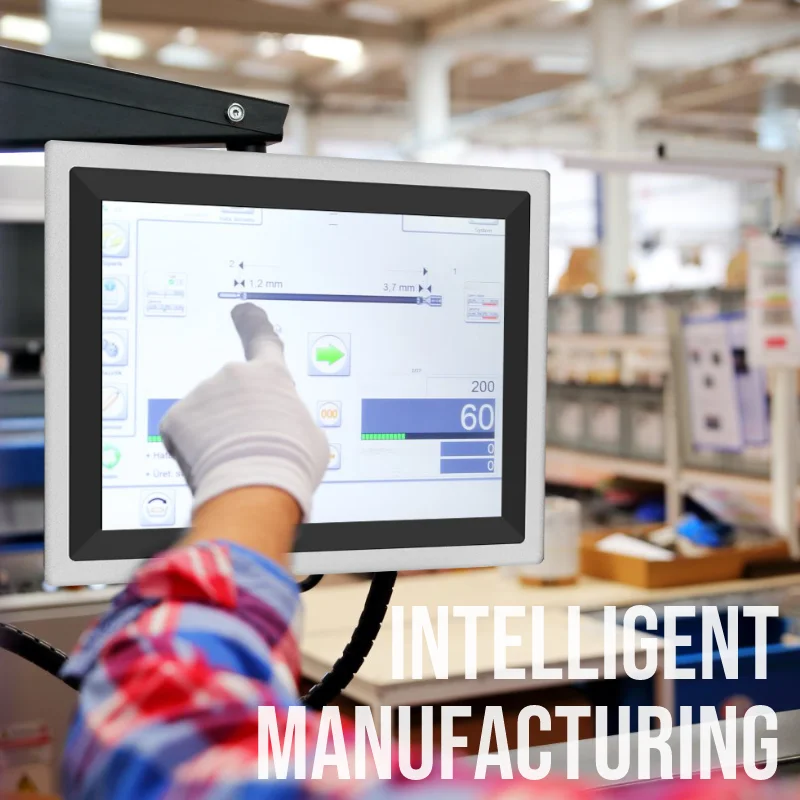 HUGEROCK PTC15W Dual Core Displayport 1024*768 Lcd Screen Business Simatic Industrial Panel Pc 15 Inch With Capacitive