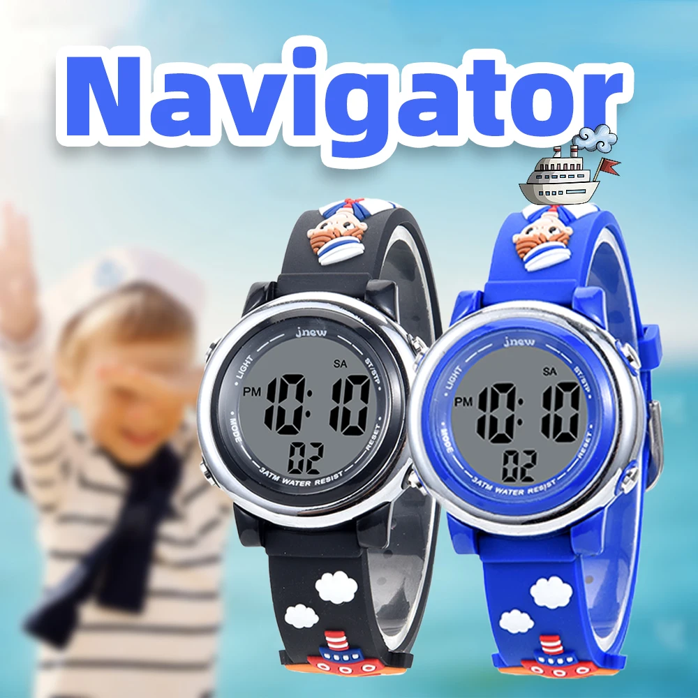 hot sale navigator waterproof kids digital watches with cartoon character custom Digital watch for kids