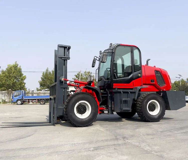 Ce сертифицированный 2 5 t 3t 3 Ton 4WD внедорожные шины триплексный Мачтовый переключатель передач вездеходный дизельный вилочный