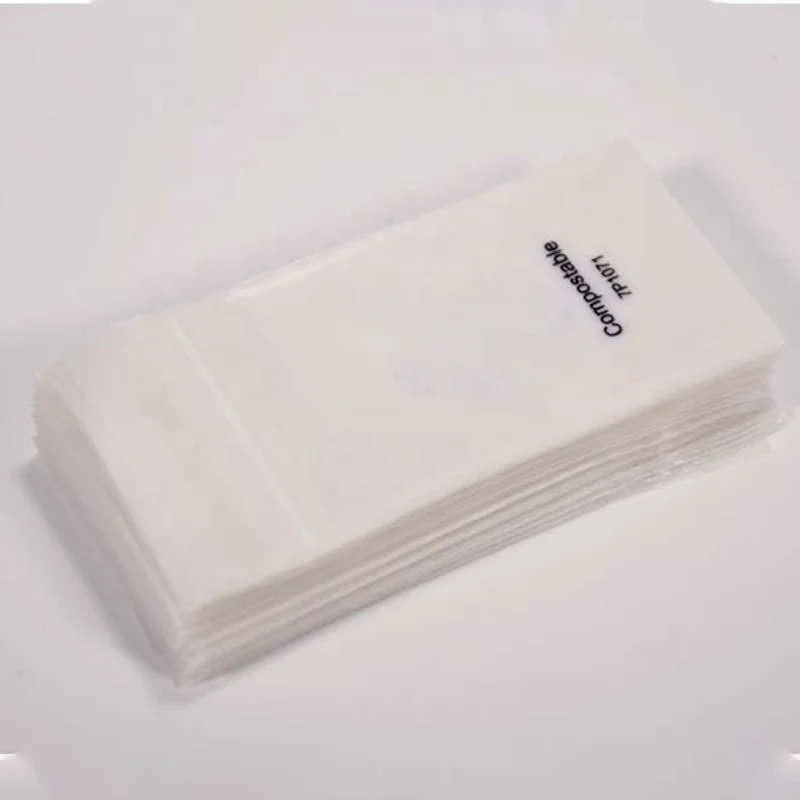 small biodegradable compost plastic bags eco friendly PLA corn starch self adhesive packaging compostable bags