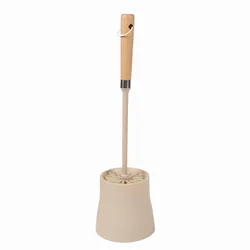 Household toilet cleaning brush set with base toilet brush wooden toilet brush and holder