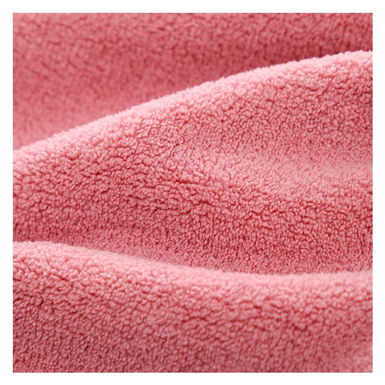 2022 new fabric plain polyester coral velvet double-sided fabric absorbent towel fabric