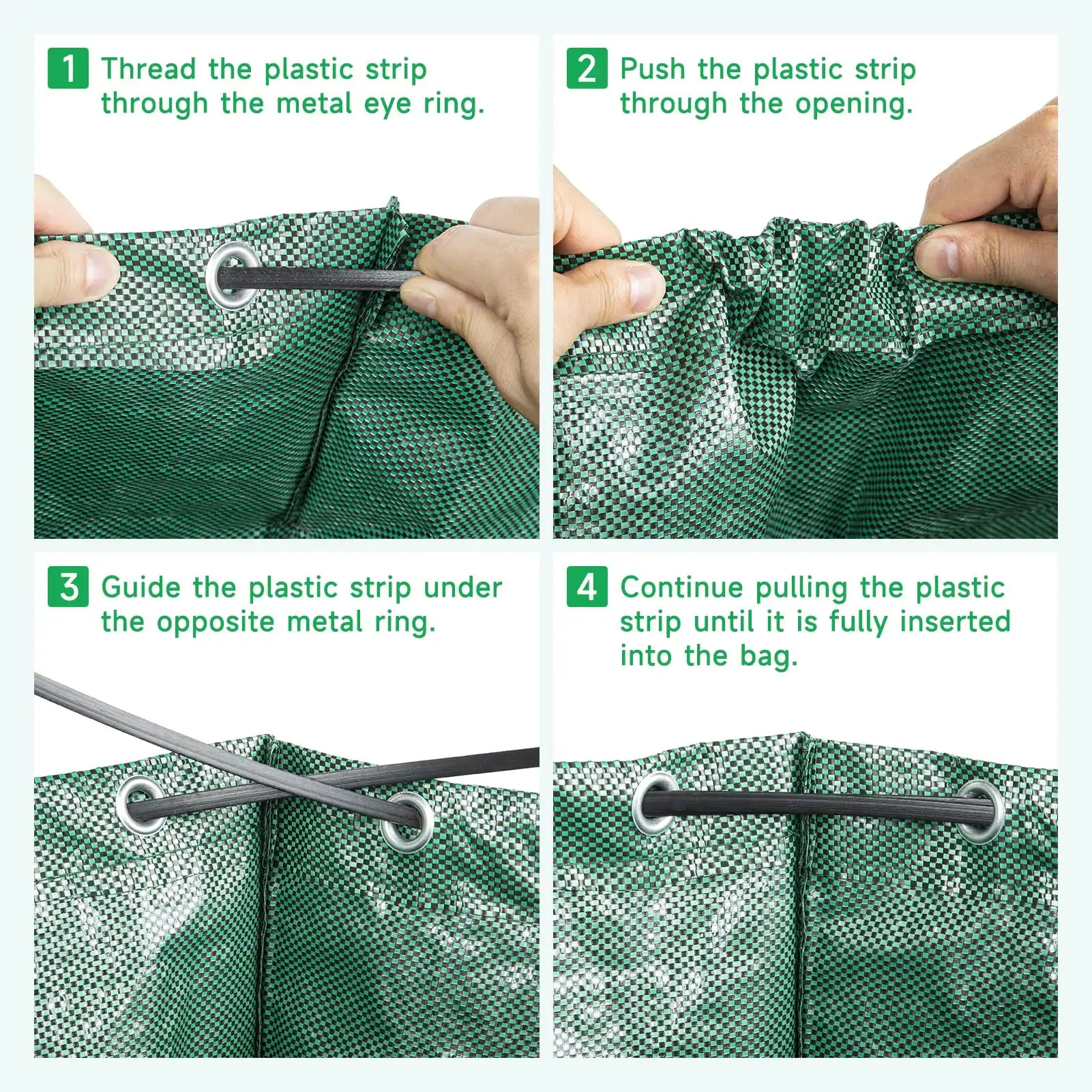 210L Reusable Waterproof PE Lawn Garden Waste Leaf Bag Customizable Outdoor Storage Tool