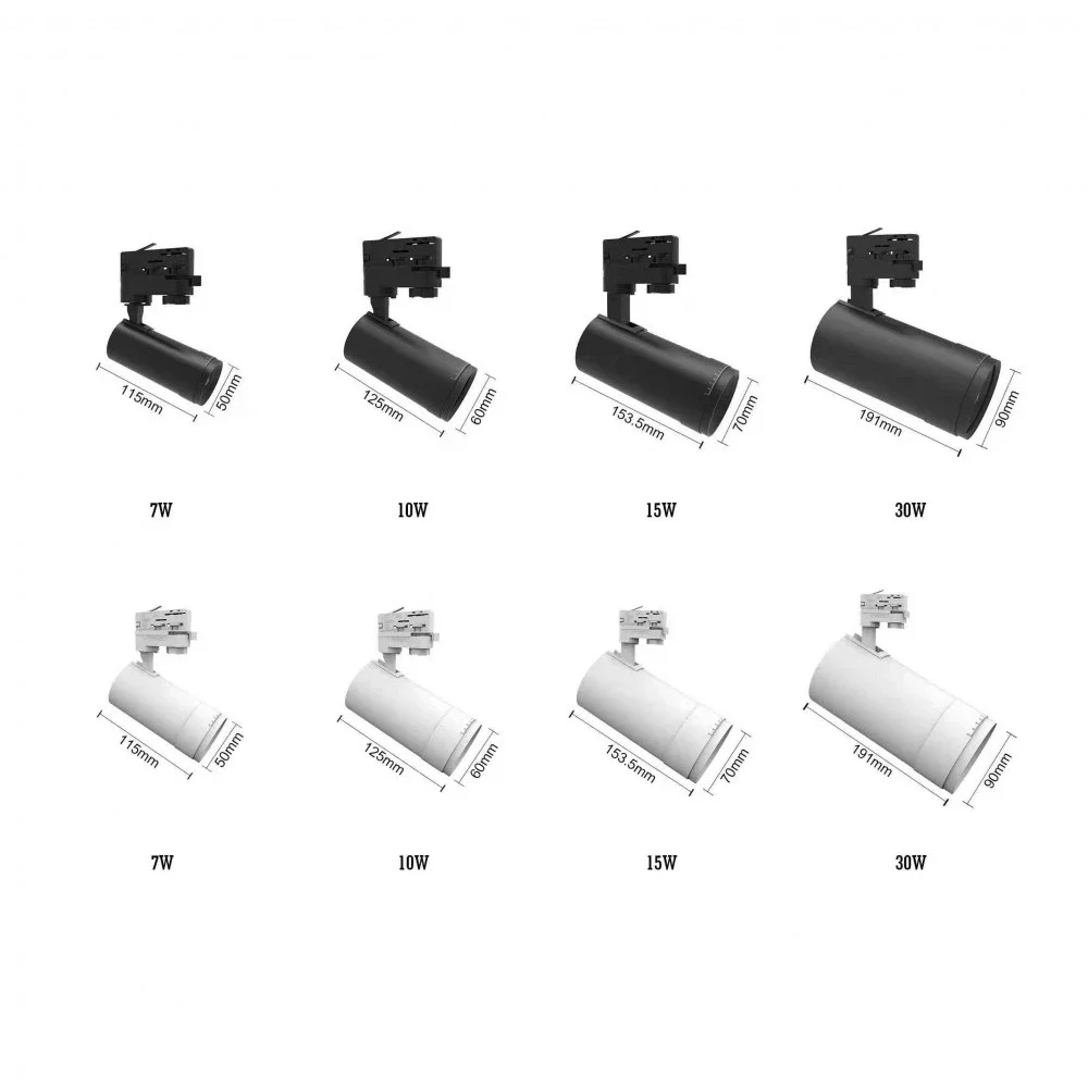 Hot Selling High Quality Commercial Dimmable Indoor Showroom Surface Mounting Adjustable Angle Zoom Magnetic Led Track Light