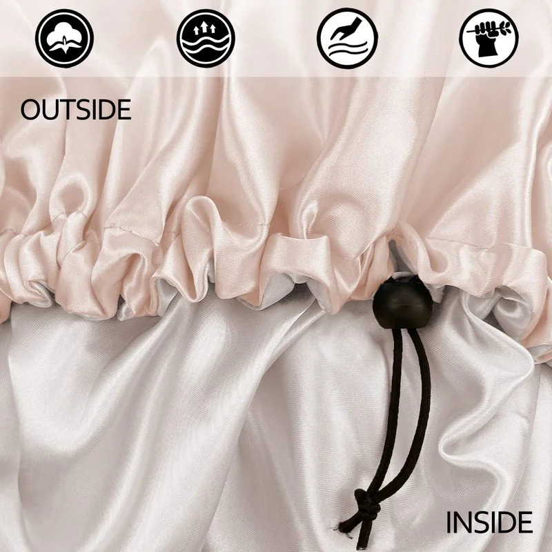 Sleep Night Cap Silk satin Hair Bonnet Silk Turban Women Custom Travel Adult Hair Accessory Cap
