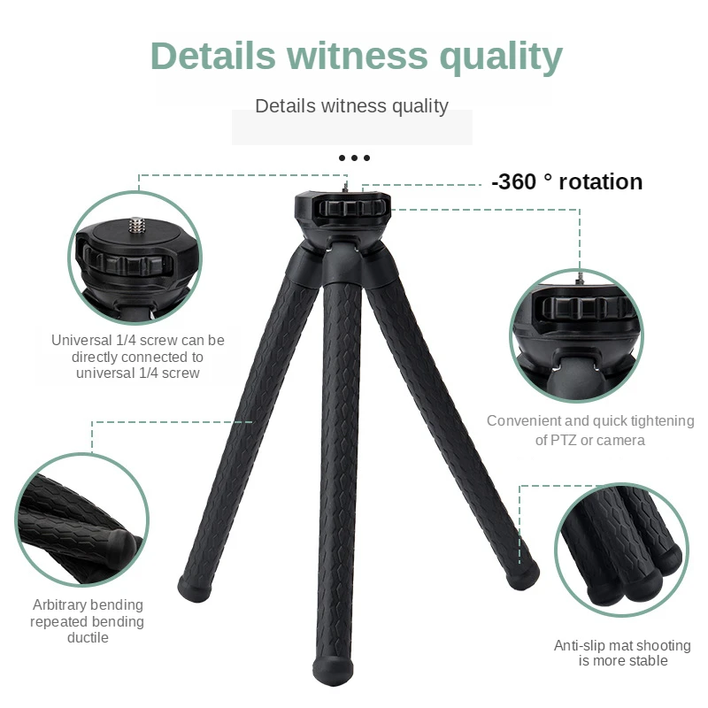 Hot sale Flexible Octopus Tripod stand Gopros Camera Accessory ring light mobile phone holders tripod