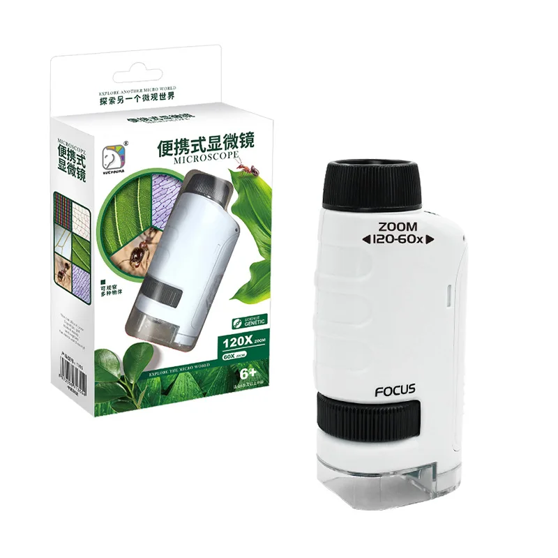 Wholesale Hot selling items students pocket science microscope toys 180x biological optical microscope microscopio de bolsillo