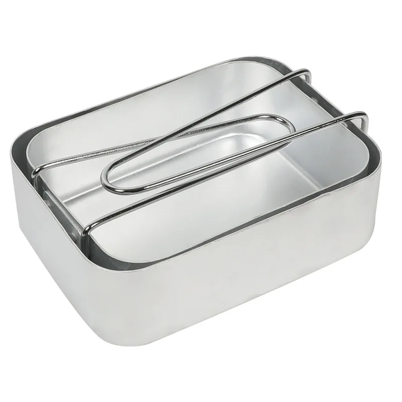 Two-Piece Aluminum Lunch Box, Outdoor Aluminum Lunch Box, Lightweight Stackable Mess Tins for Camping