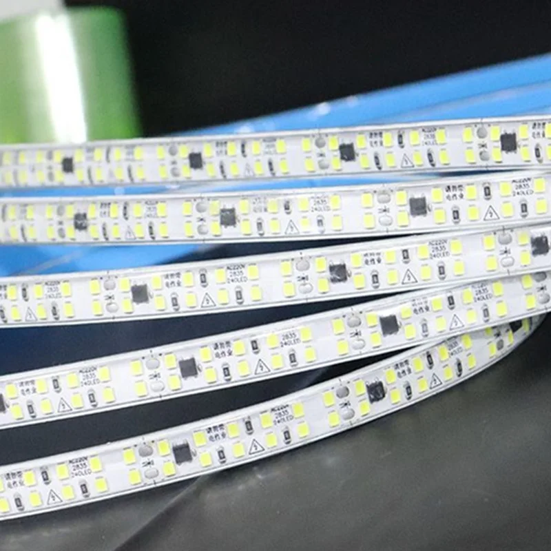 GMYH002 220V Double Row 240LED SMD 2835 12MM Width IP44 waterproof LED Strip Light FOR Outdoor Indoor Use