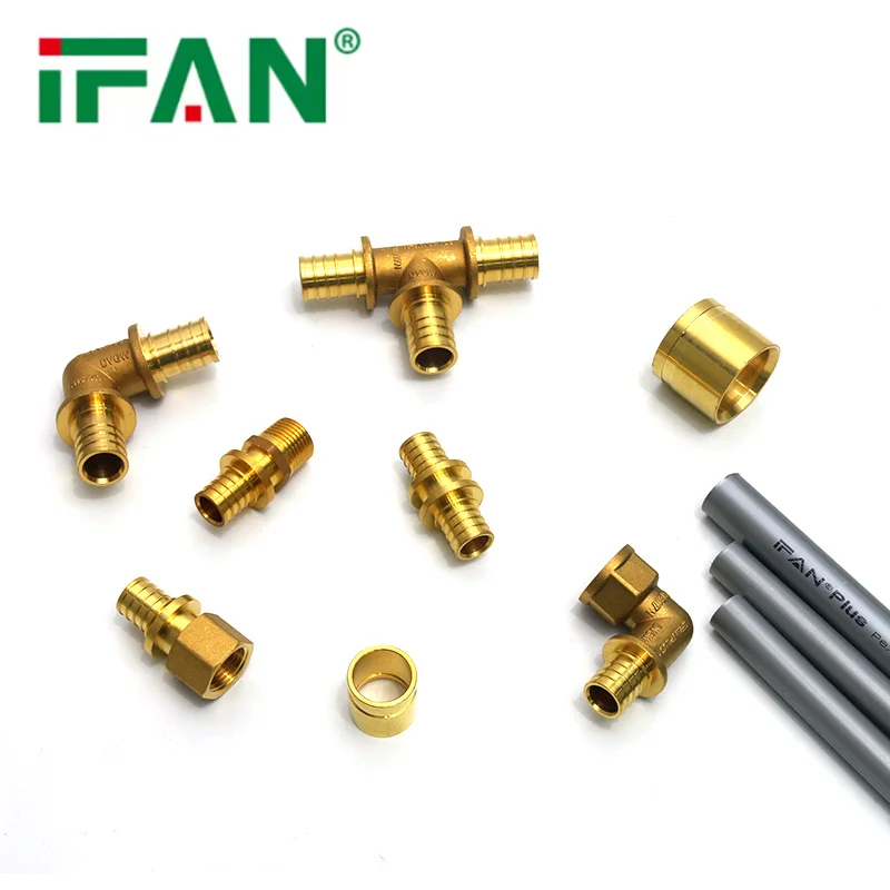 IFAN ASTM F877 OEM Full Sizes Pex-Al-Pex Fittings Threaded Elbow 20-32mm Tee Socket Brass PEX Slide Fitting