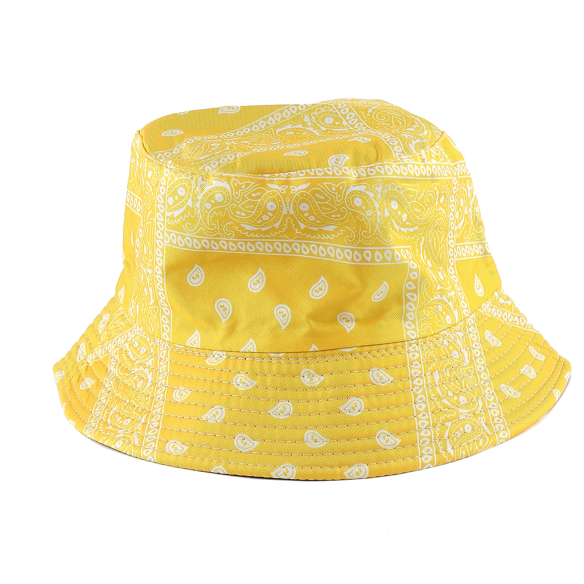 Custom New American Style Bandana Fisherman Hat Trendy Street Fashion Sun Bucket Hat