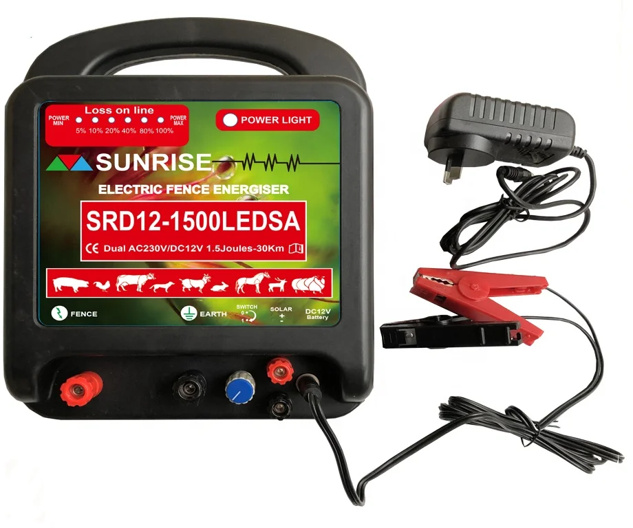 12V/230V Battery and Mains Power Supply Electric Fence Energizer Farm Special Electric Fence For Animal Captivity