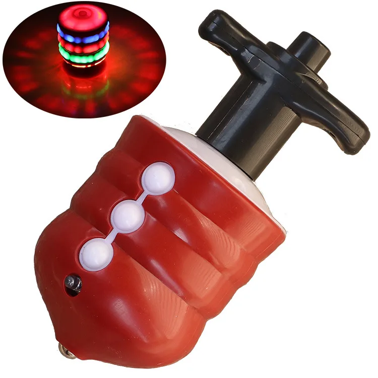  Plastic Kid Color Change LED Flashing Spinning Ball Music Toy
