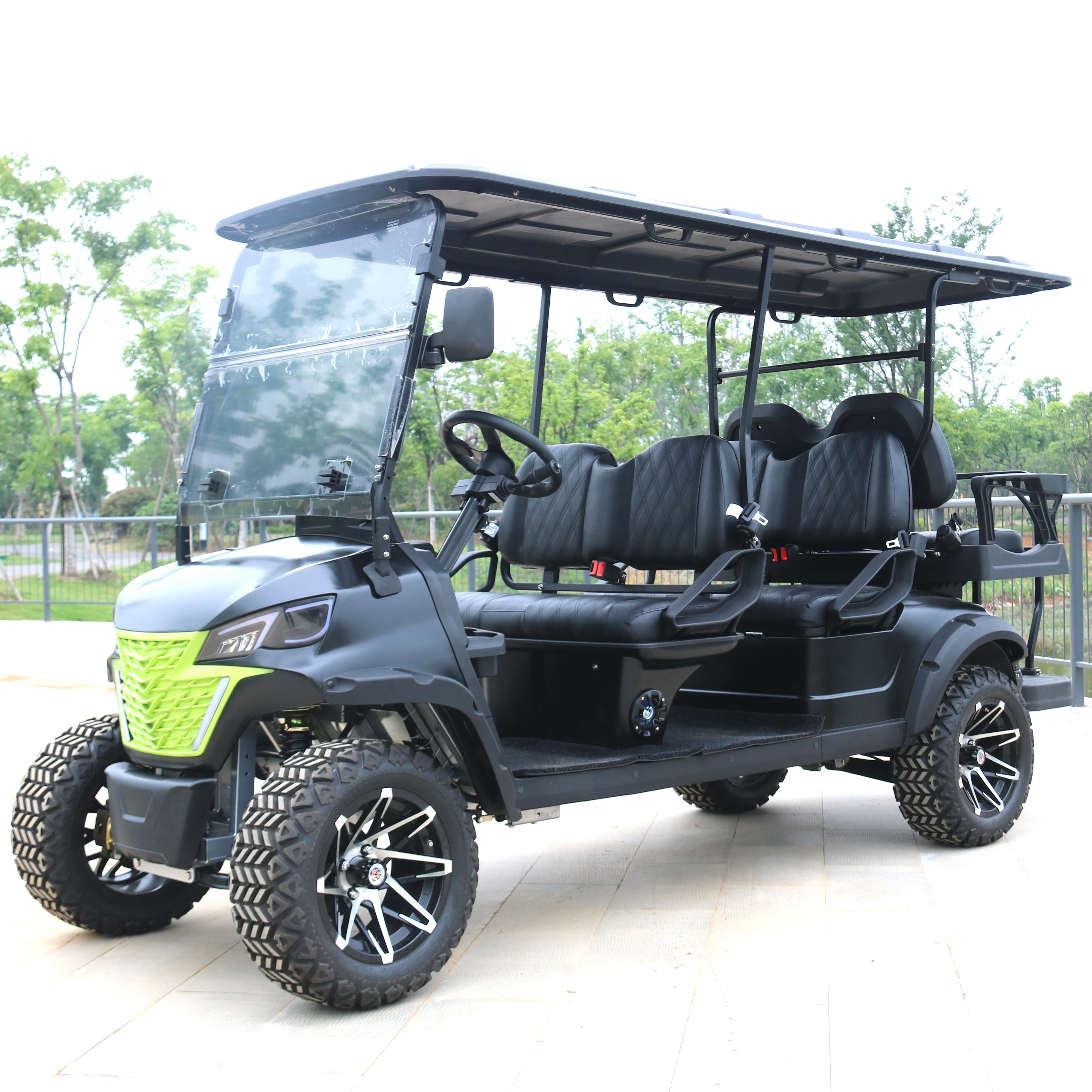 High Endurance 48v Chinese Golf Cart 6 Seater Off-road Golf Cart Wheels And Tires For Sale